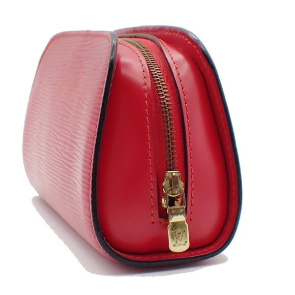 LOUIS VUITTON LV Logo Dauphine PM Pouch Bag Epi Leather Red M48447 02AA006 - Picture 4 of 14
